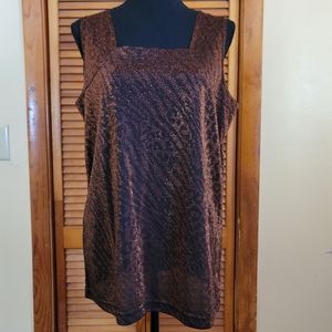 NWT Avenue Metallic Tank Top Plus Size 14/16